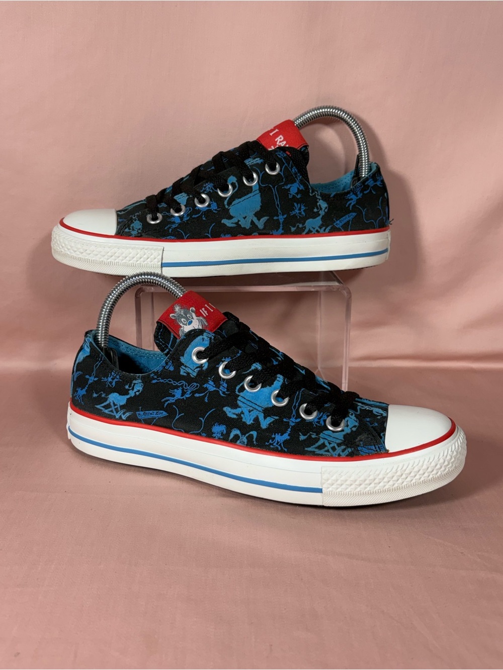 Converse All Star Dr. Seuss "If I Ran the Zoo" Black/Blue Sneakers M's 6/W's 8